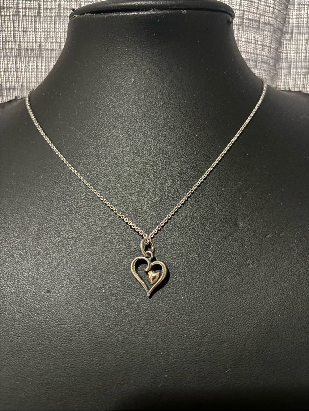 Authentic James Avery “Joy of My Heart” Charm Necklace – Sterling Silver & 14K - Picture 2 of 3